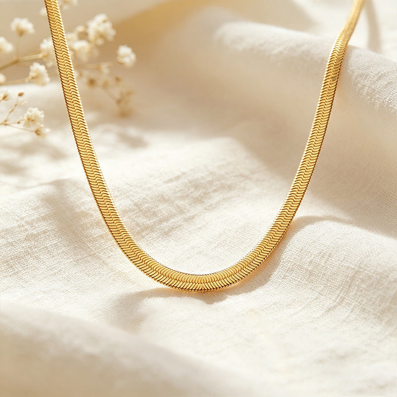 Layered snake chain necklace