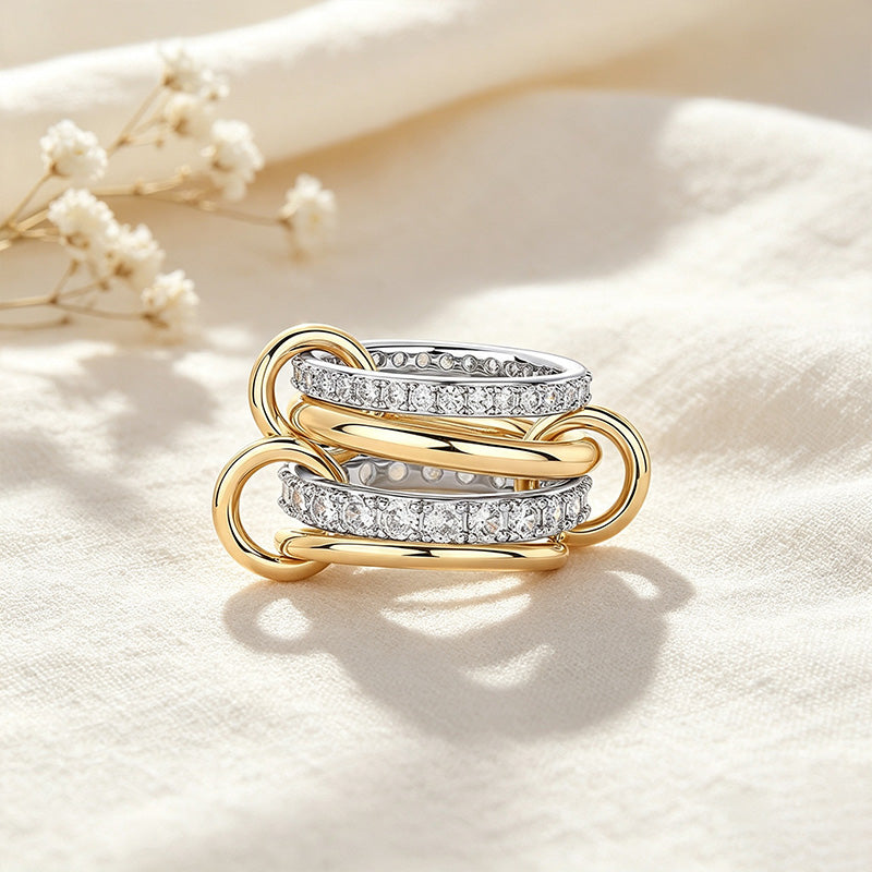 Interlocking stacking rings