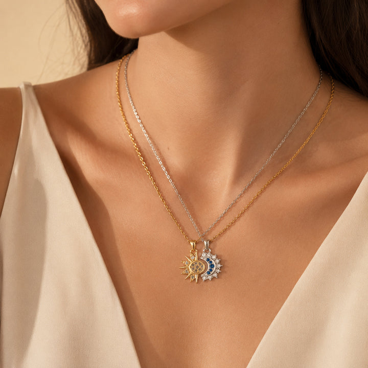 Sun and Moon Magnetic Necklace