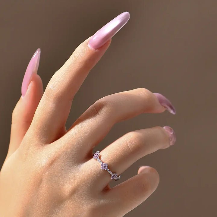 Four-Leaf Clover CZ Ring