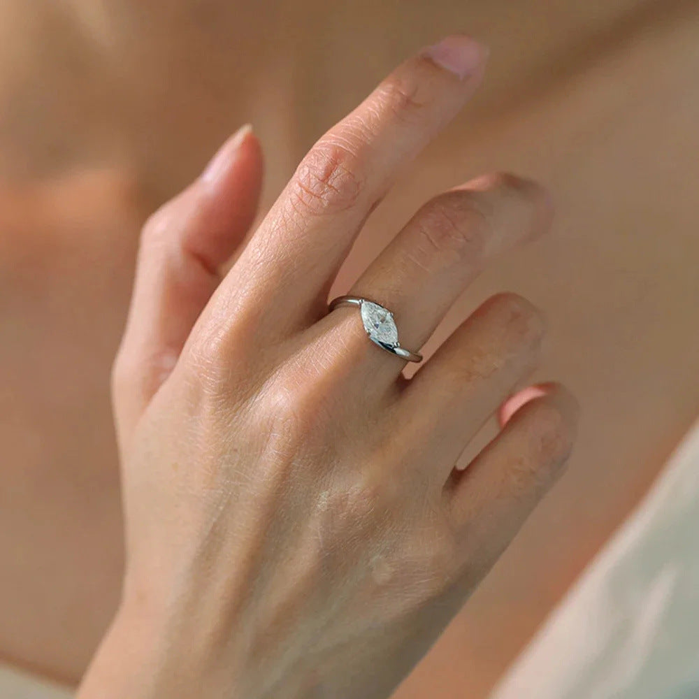 Marquise Moissanite Ring