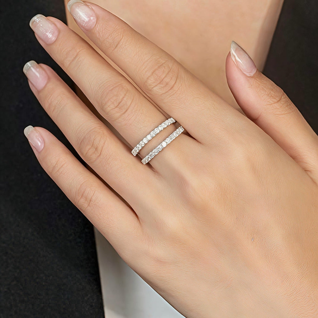 Full-Pavé Moissanite Ring