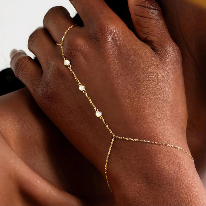 Stackable Hand Chain Bracelet Set
