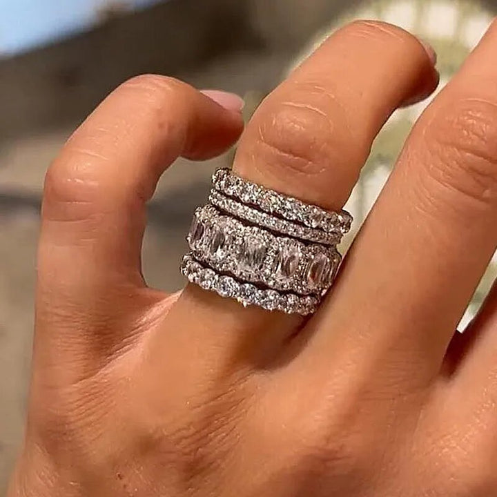 Moissanite Stack Ring Set