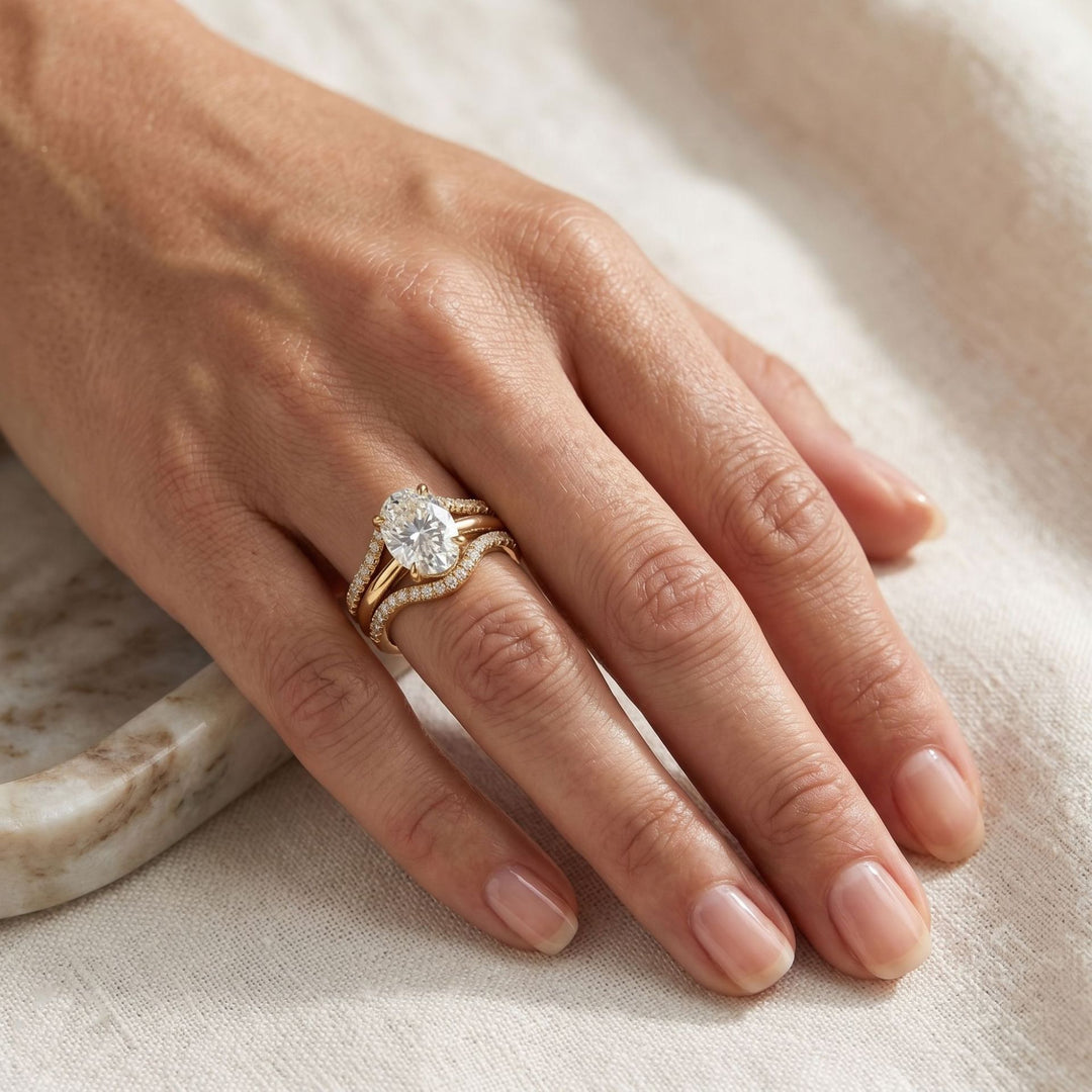 Moissanite Stacking Ring Set