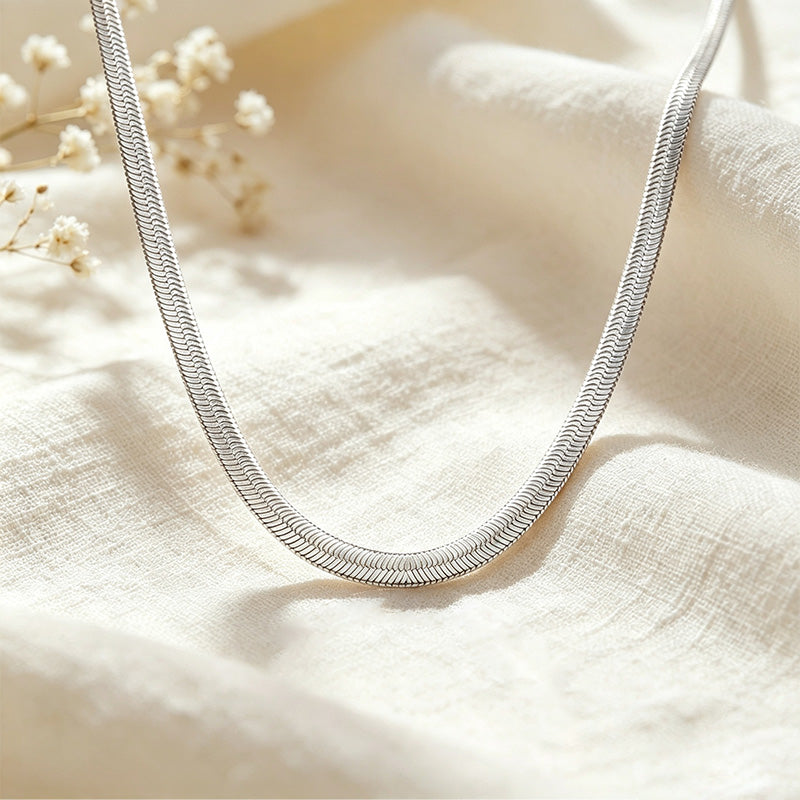 Layered snake chain necklace