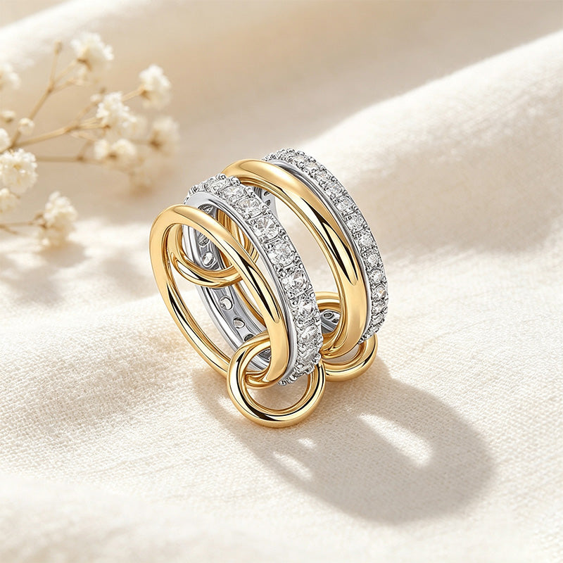 Interlocking stacking rings