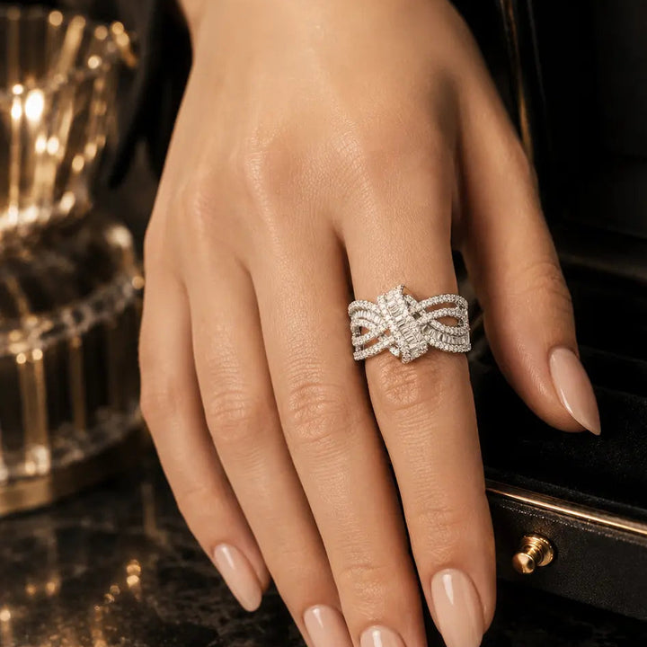 Openwork Ribbon Ring