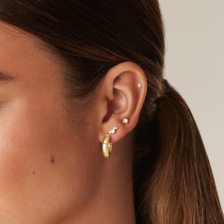 Opal Flower Stud Earrings