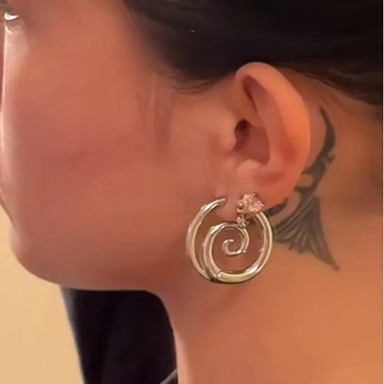 Spiral Clicker Earrings
