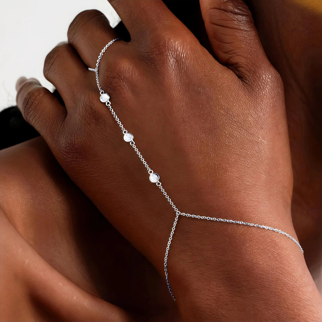 Stackable Hand Chain Bracelet Set