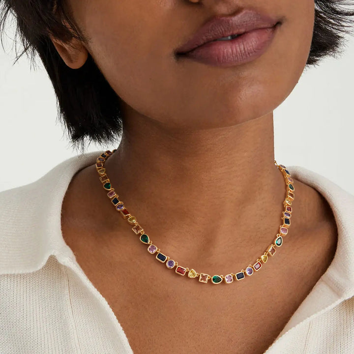 Geometric CZ Necklace