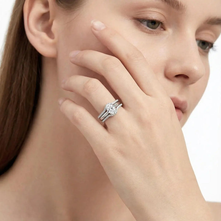 Moissanite Stacking Ring Set