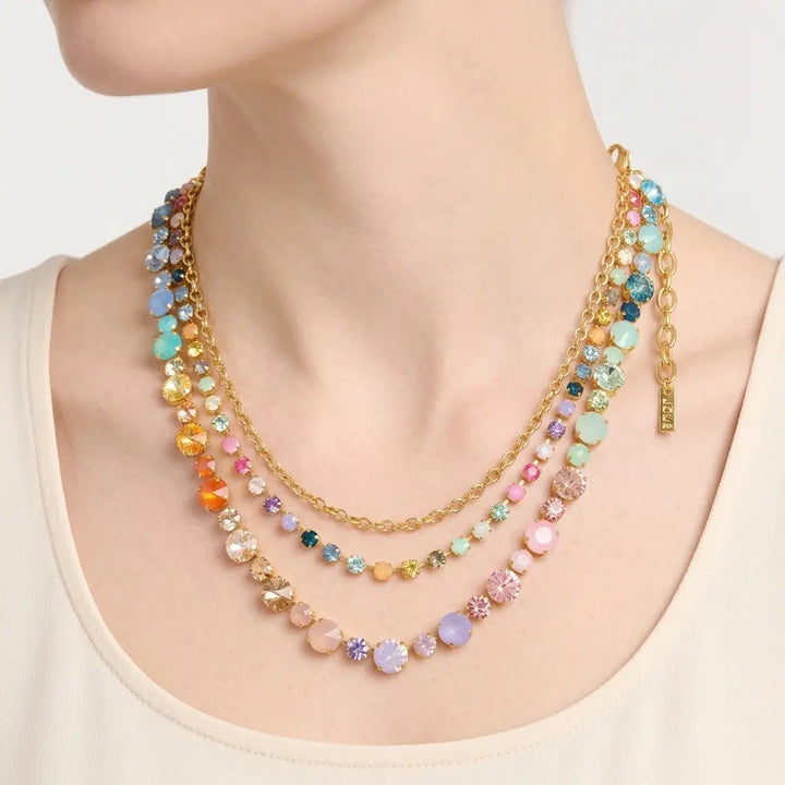 Rainbow Zircon Layered Necklace