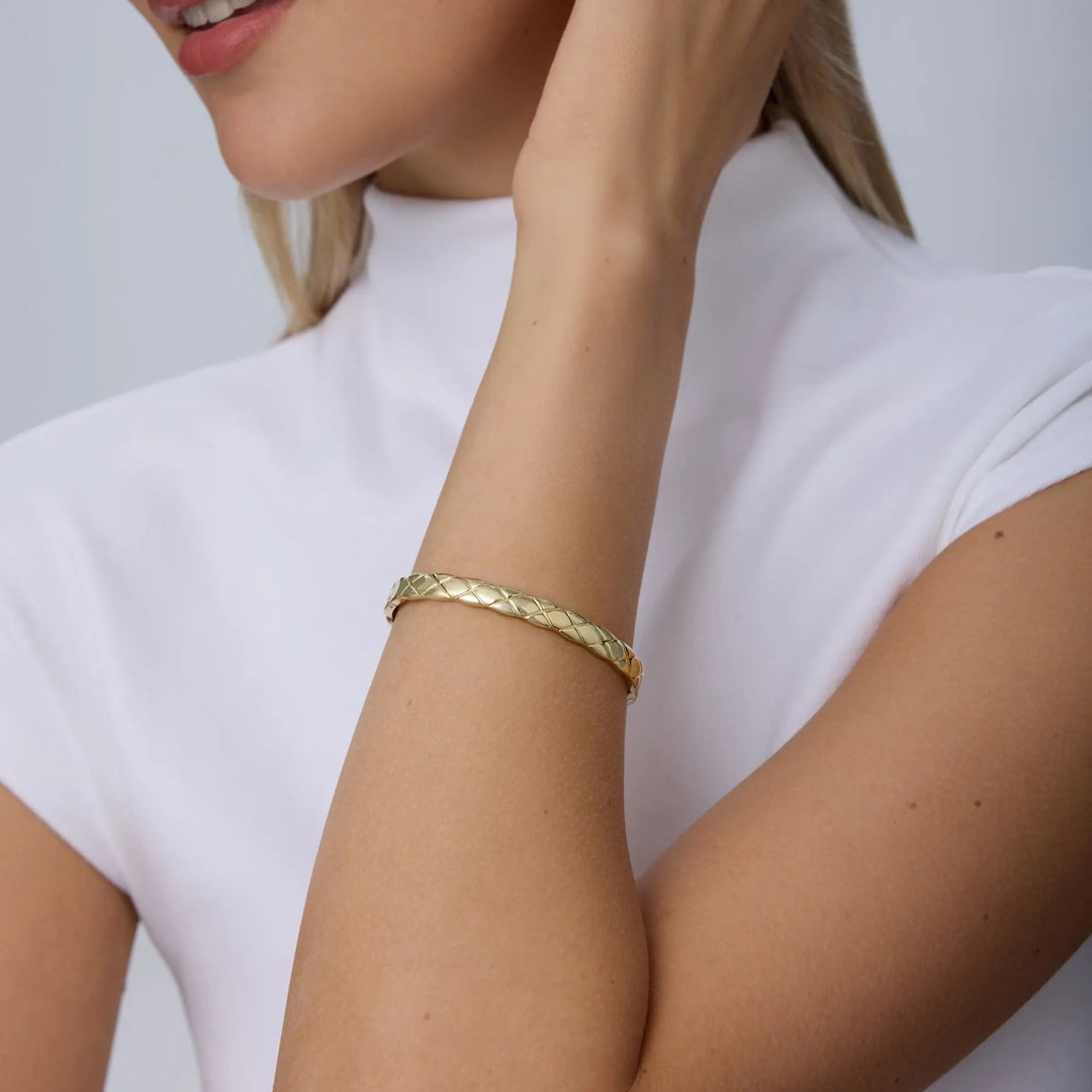 Quilted Bangle Bracelet