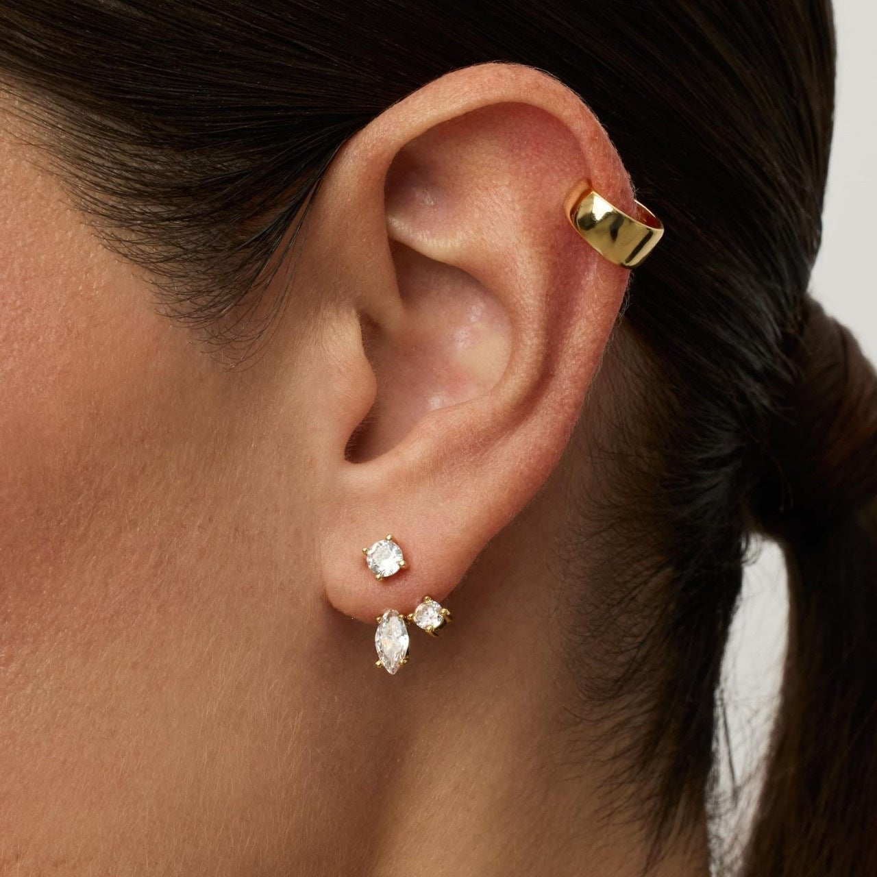 Radiant CZ Ear Jacket Earrings