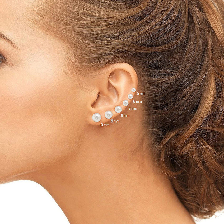 Pearl Shell Stud Earrings