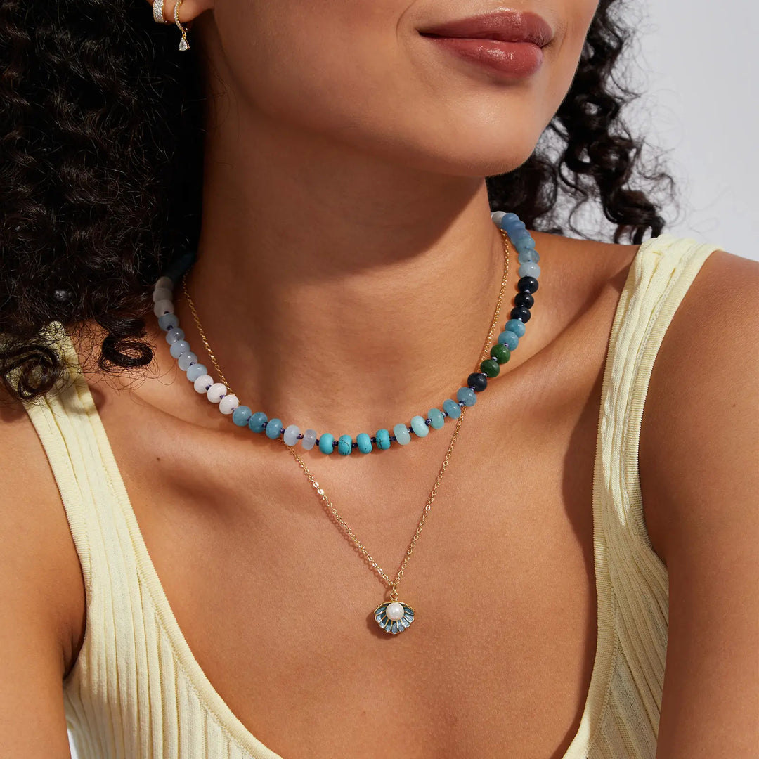 Natural Stone Beaded Necklace