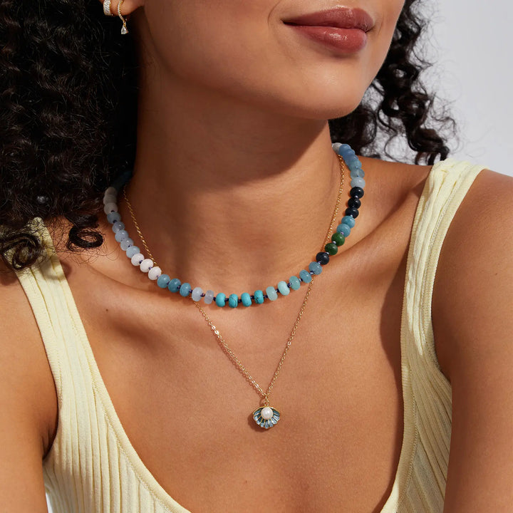 Natural Stone Beaded Necklace
