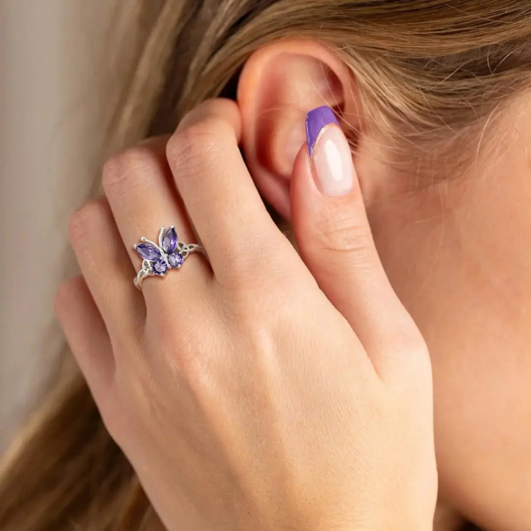 Butterfly Moissanite Ring