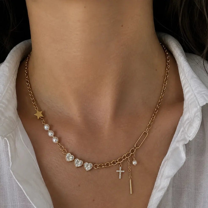 CZ Paperclip Necklace