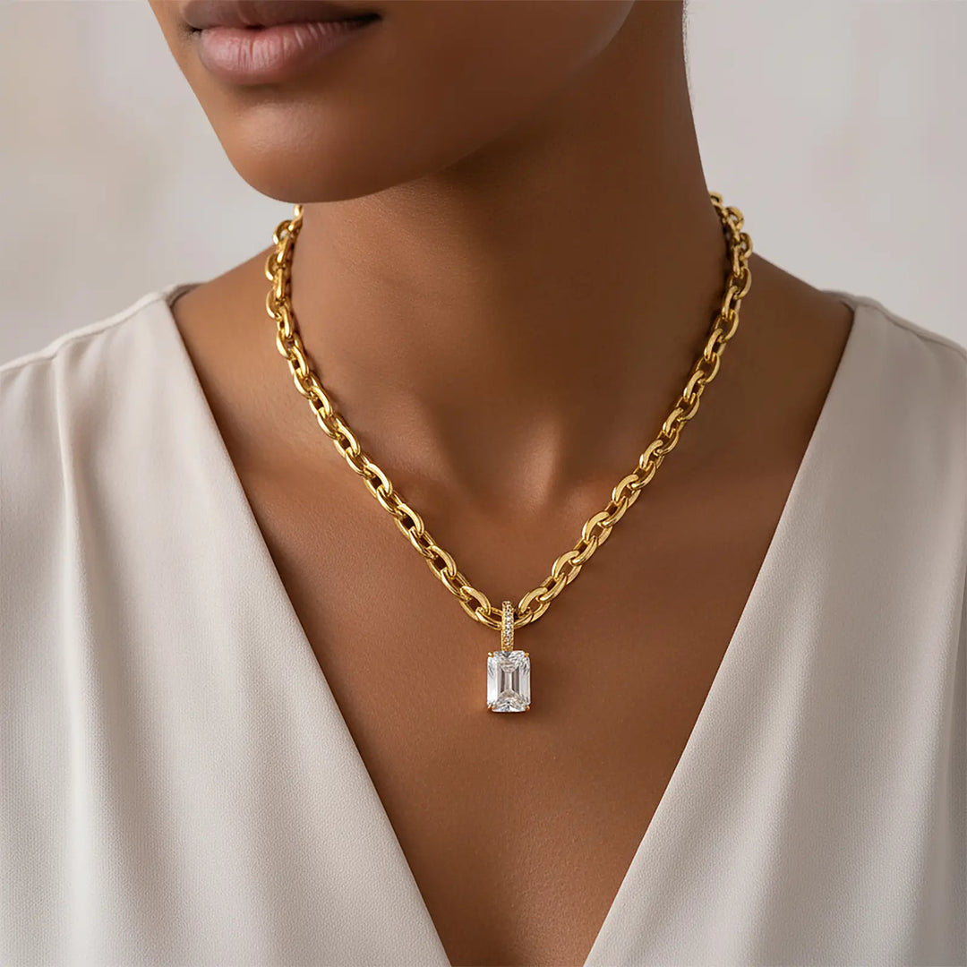Moissanite Pendant Necklace