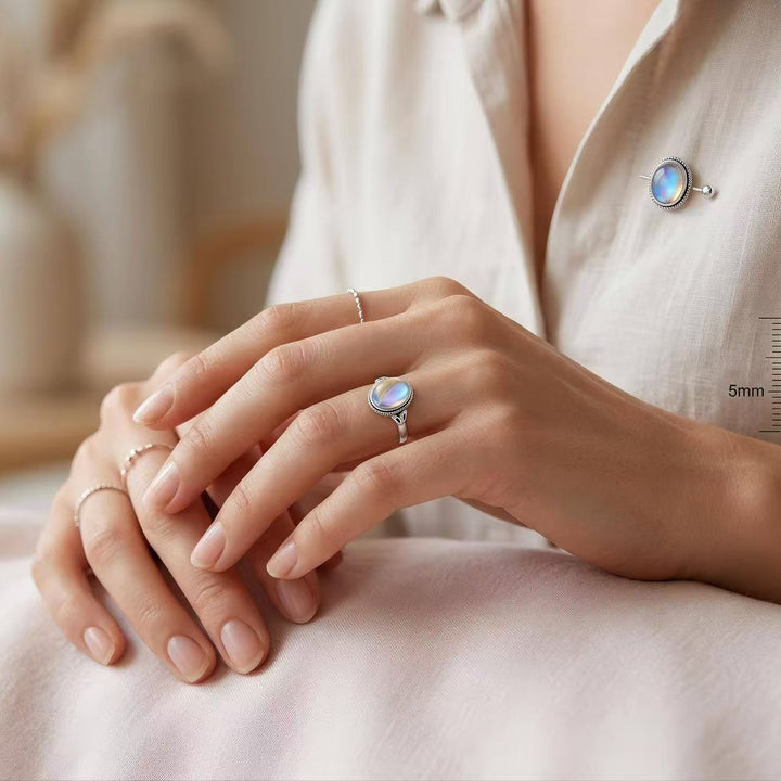 Moonstone Cabochon Ring