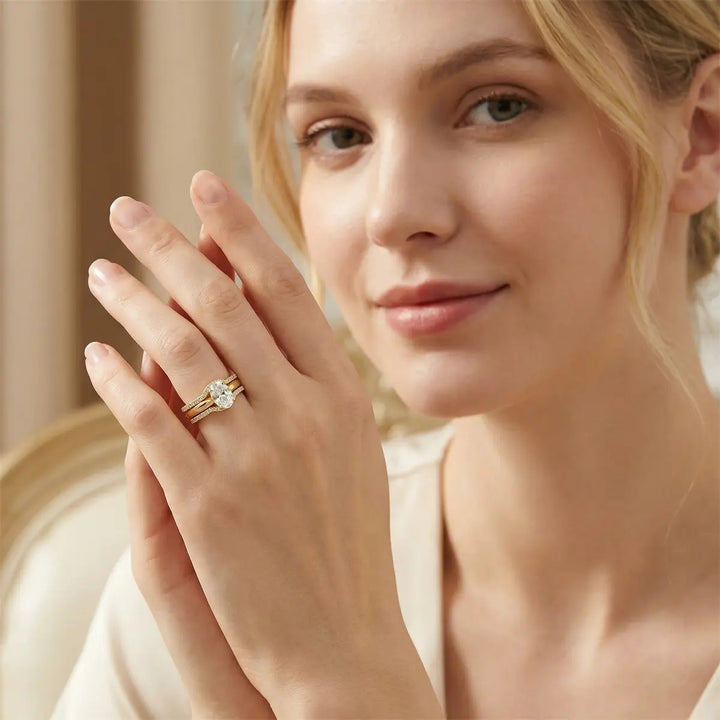 Moissanite Stacking Ring Set
