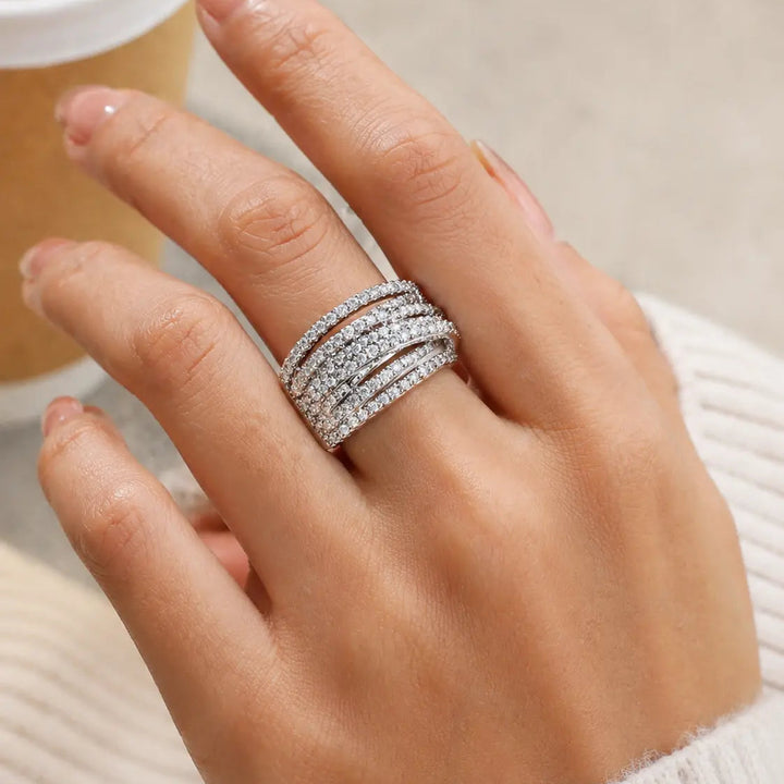 Paved Stone Wrap Ring