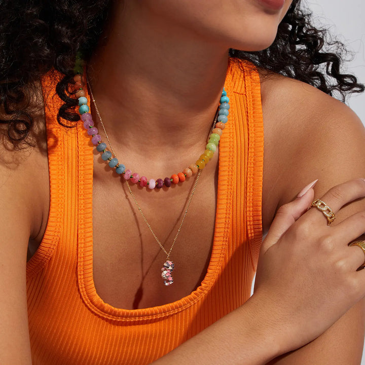 Natural Stone Beaded Necklace