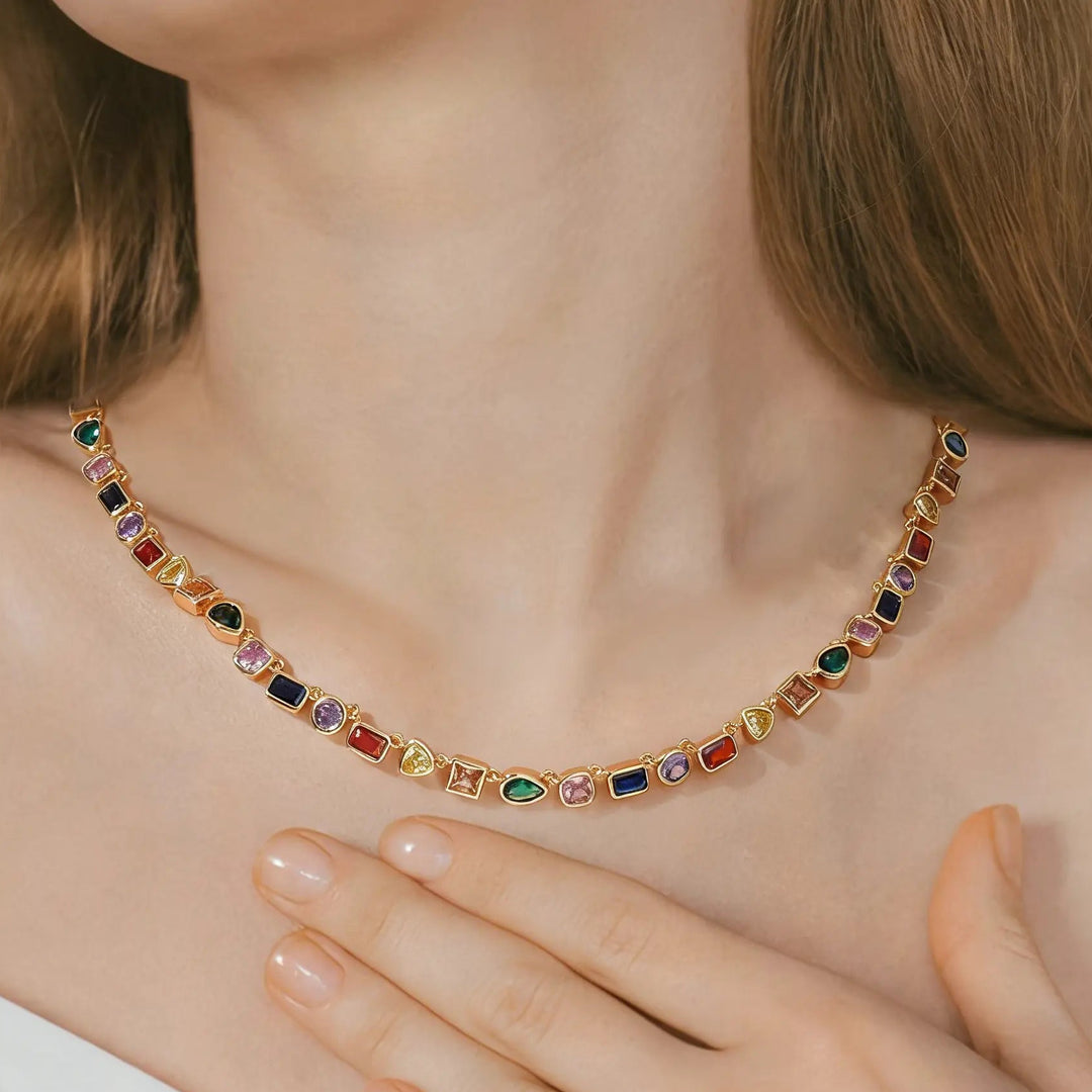 Geometric CZ Necklace