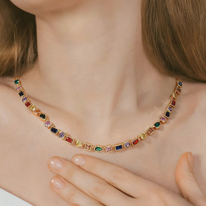 Geometric CZ Necklace