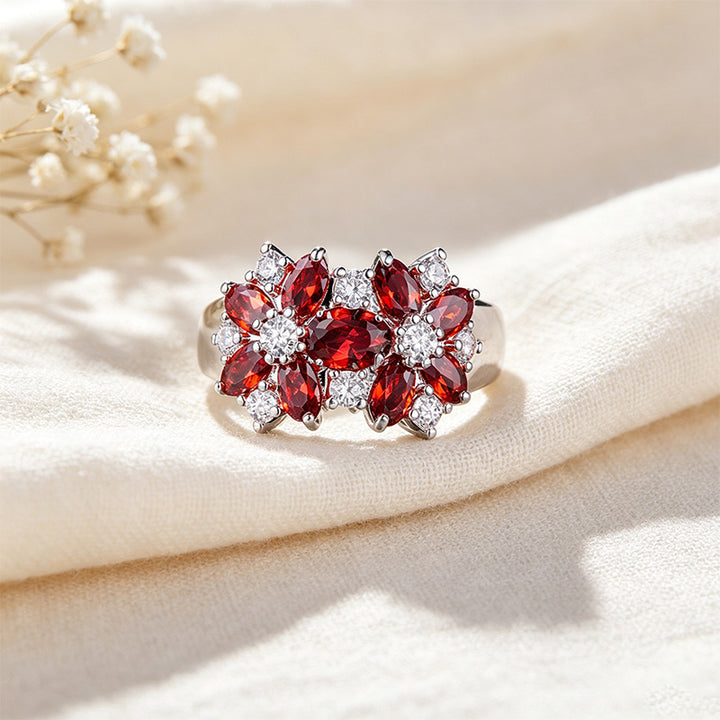 Moissanite Cluster Ring