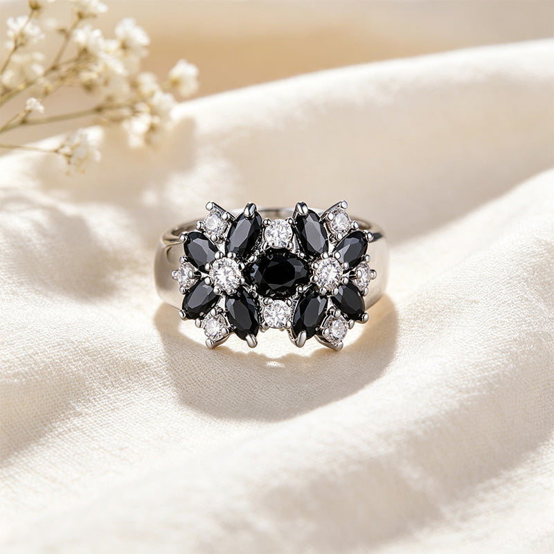 Moissanite Cluster Ring