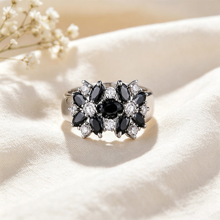 Moissanite Cluster Ring
