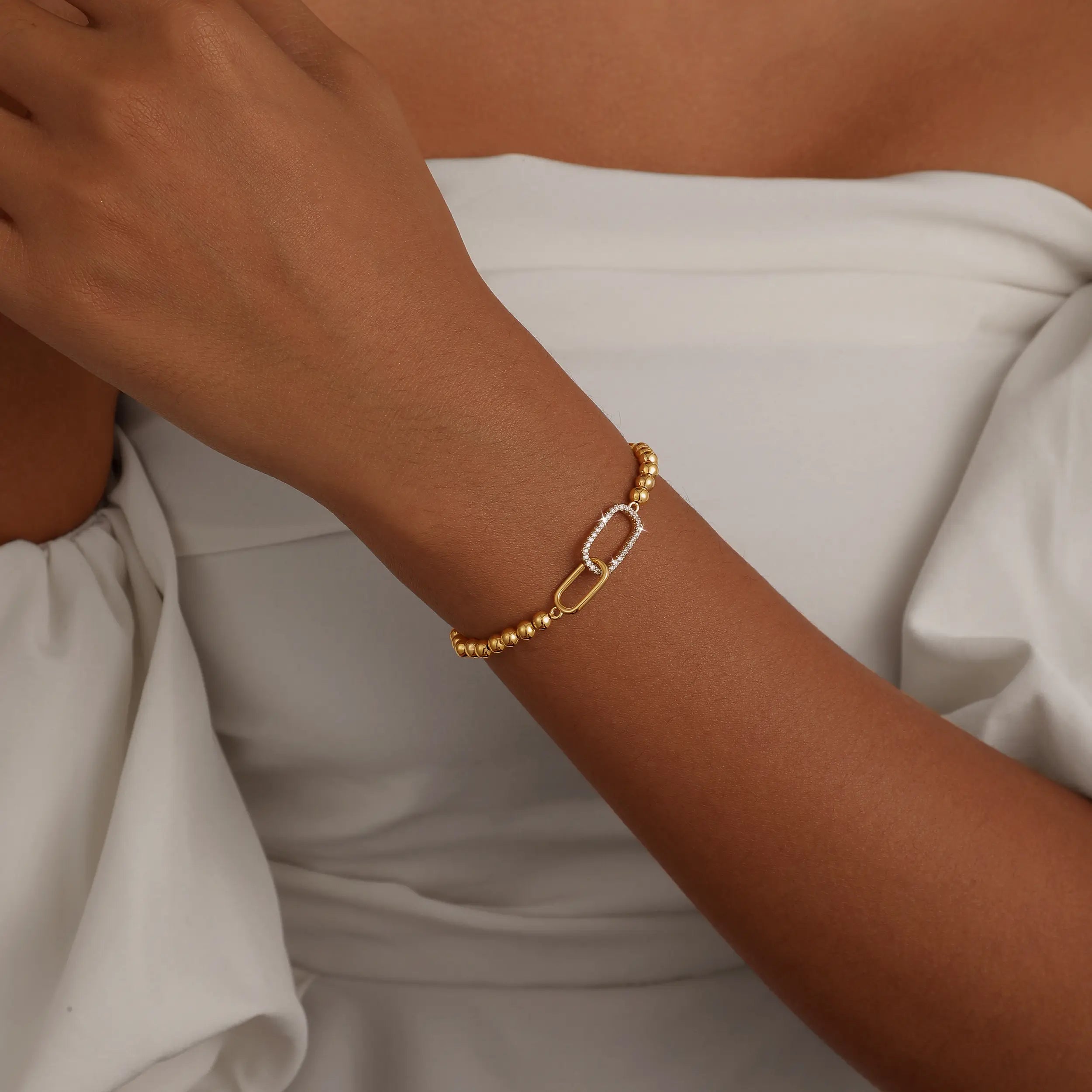 Minimalist Zircon Stretch Bracelet