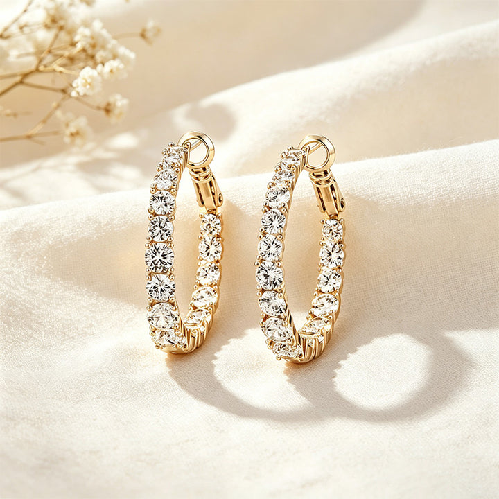 CZ Pavé Huggie Hoops