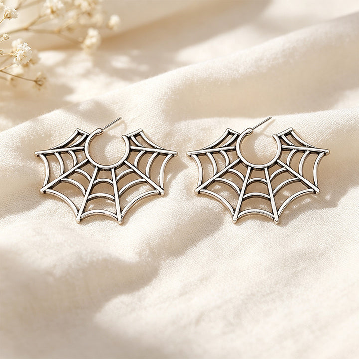Spider Web Hoop Earrings