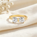Heart Bow Moissanite Ring