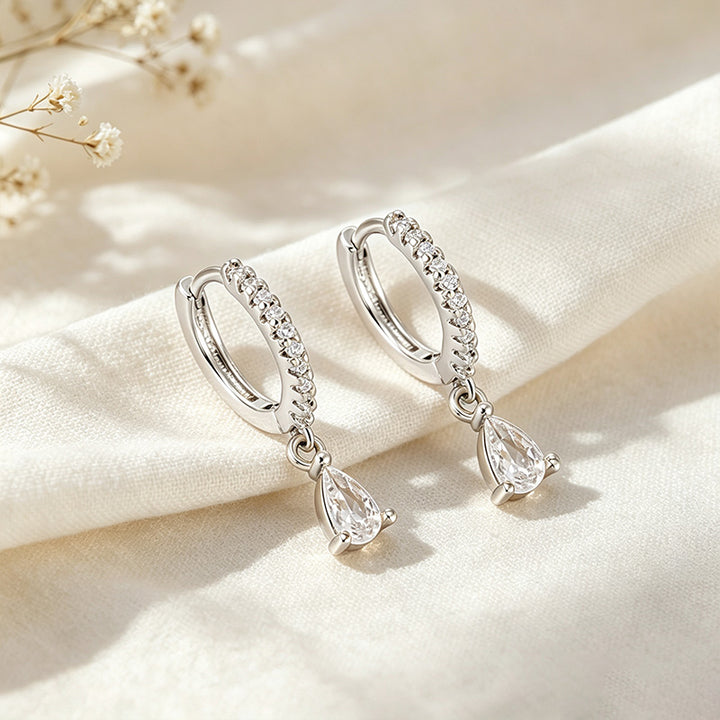 Teardrop Huggie Earrings