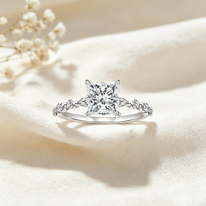 Princess Cut Moissanite Ring