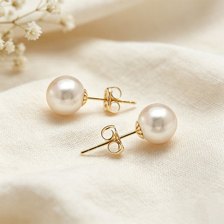 Pearl Shell Stud Earrings
