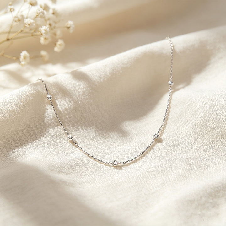 CZ Station Necklace