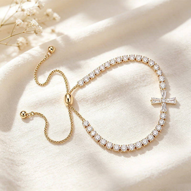 CZ Cross Bracelet