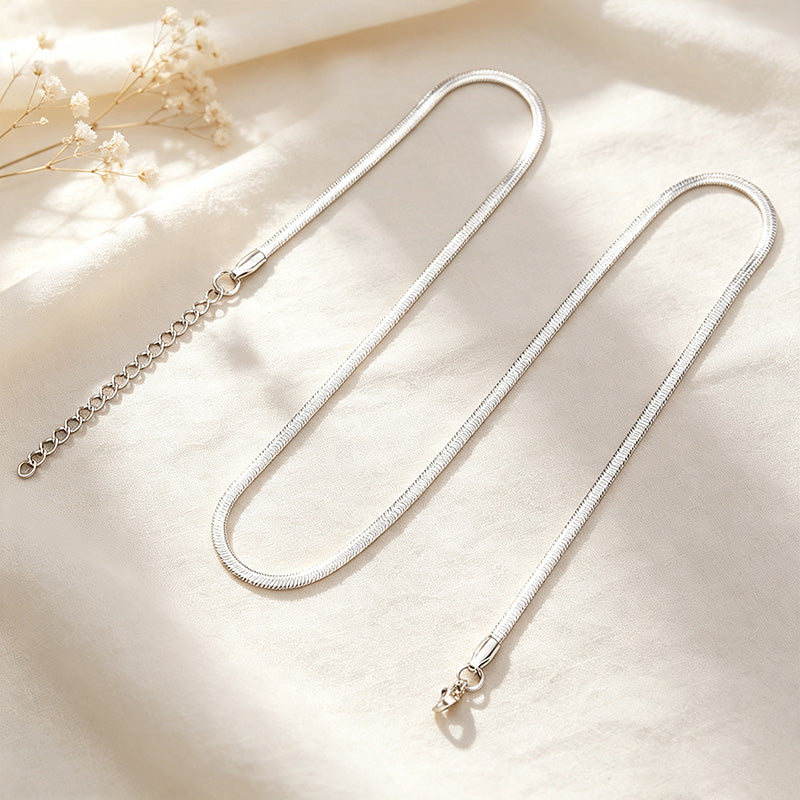 Layered snake chain necklace