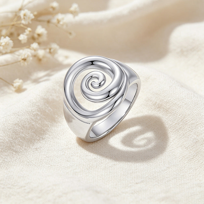 Swirl Spiral Ring