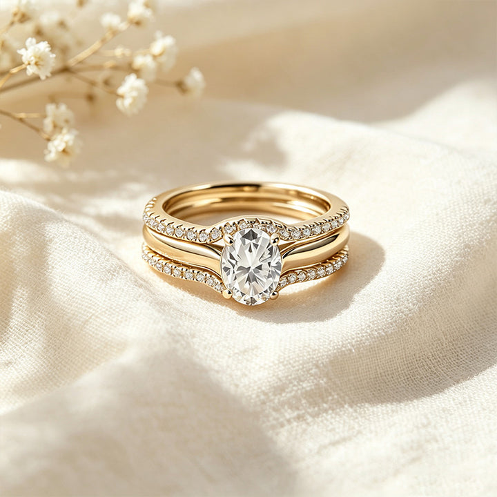 Moissanite Stacking Ring Set