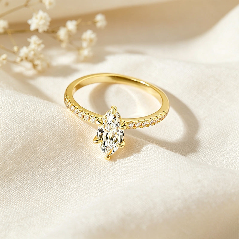 Minimalist Marquise CZ Ring