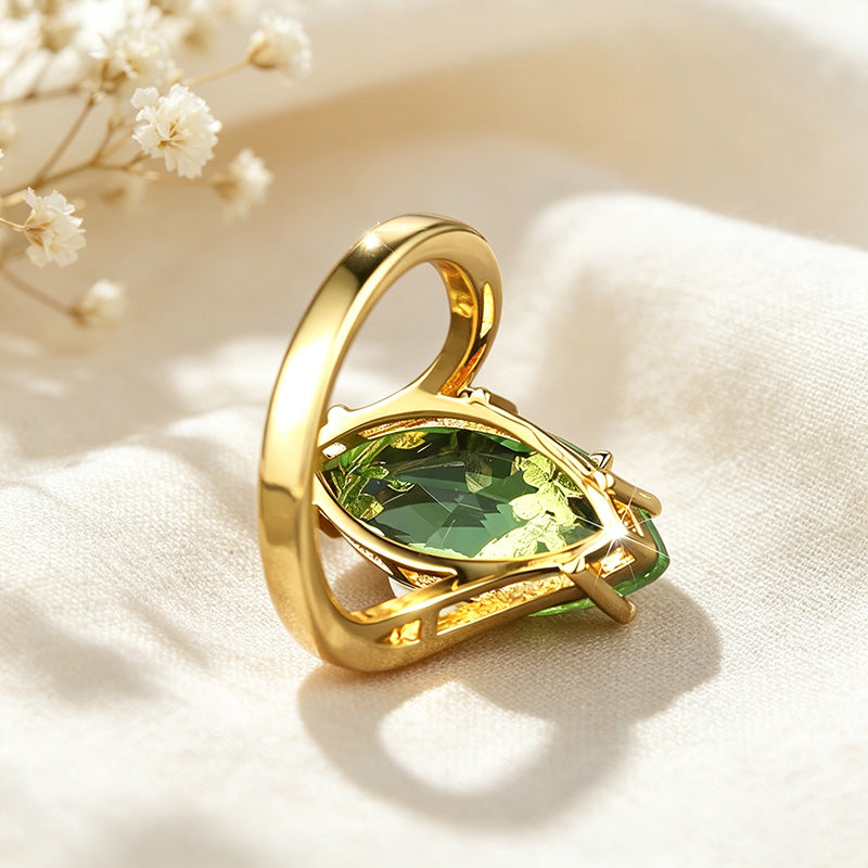 Olive Green Dragonfly Ring