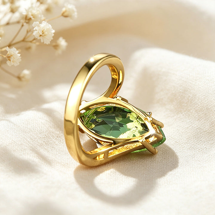 Olive Green Dragonfly Ring